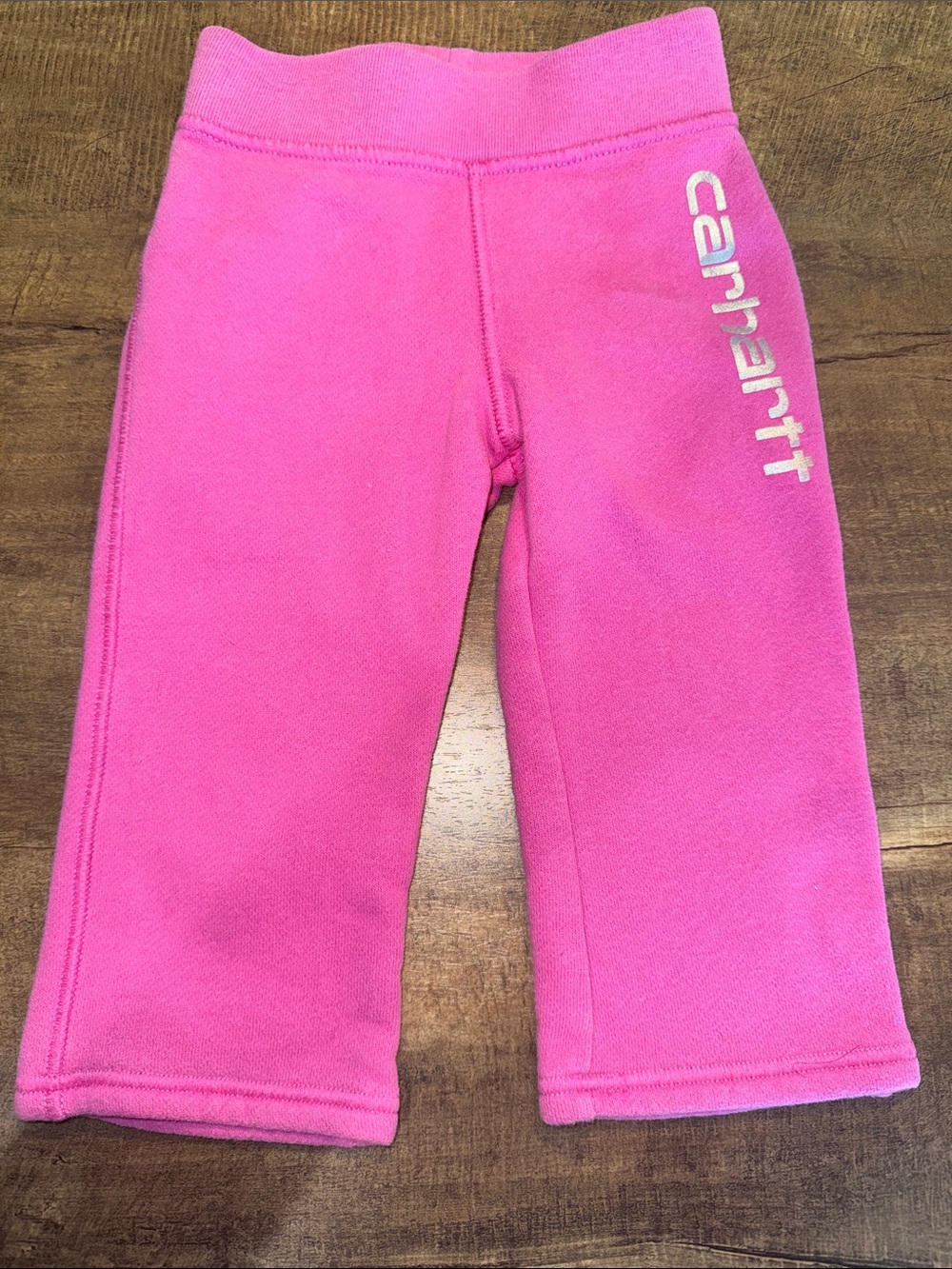Carhartt Toddler Girls Pink Fleece Sweatpants Size S Cozy Logo Joggers